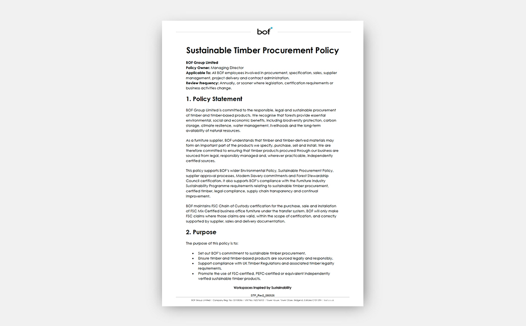 Download Sustainable Timber Procurement Policy